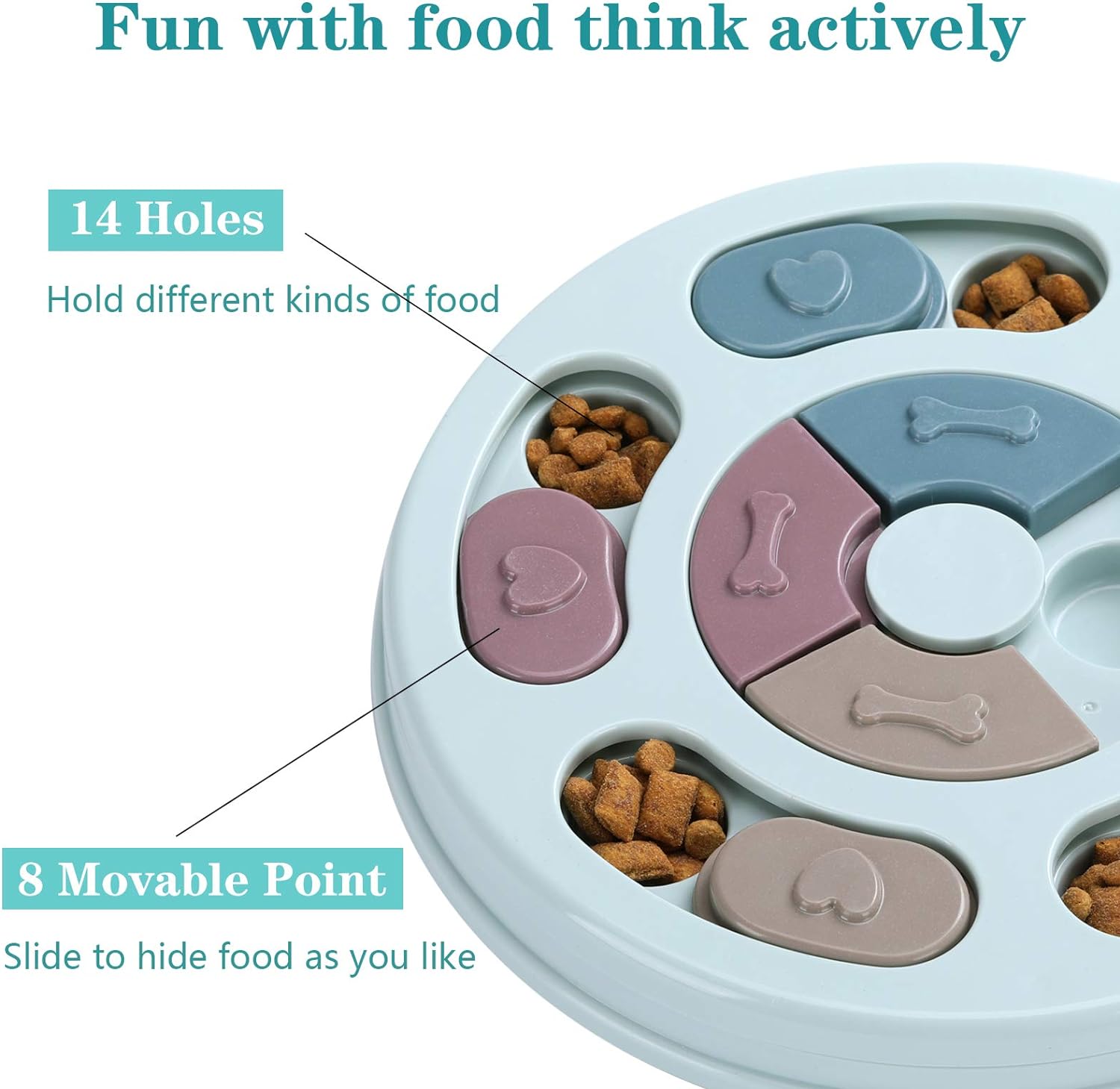 Jouet Puzzle Distributeur Nourriture pour Chien - Entraînement QI et Enrichissement Mental