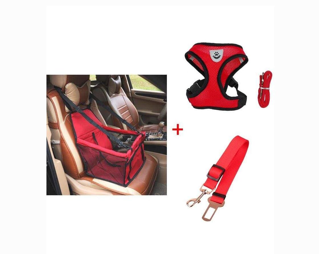 Siège de Sécurité Voiture de Luxe pour Animaux - Harnais & Laisse Inclus