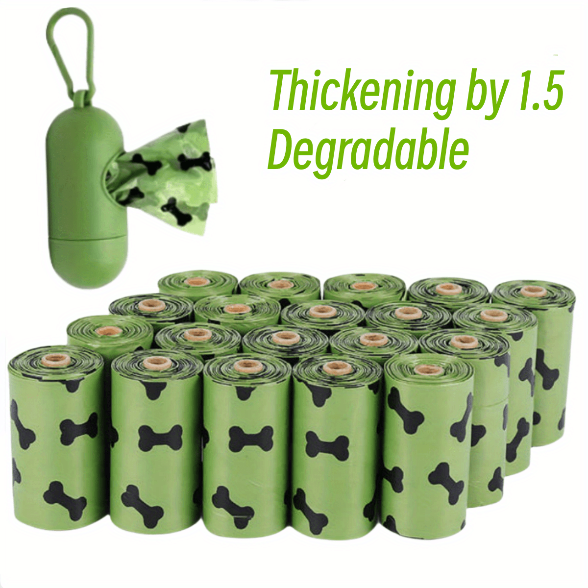 Sacs Biodégradables pour Déchets d'Animaux avec Distributeur - Épais & Anti-Fuite