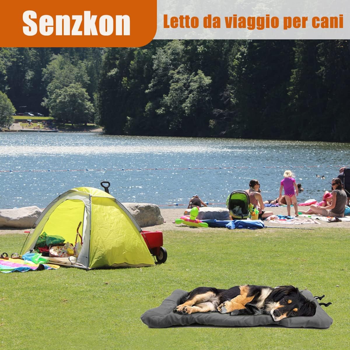 Lit pour Chien Portable Camping - Imperméable Lavable Machine Confortable
