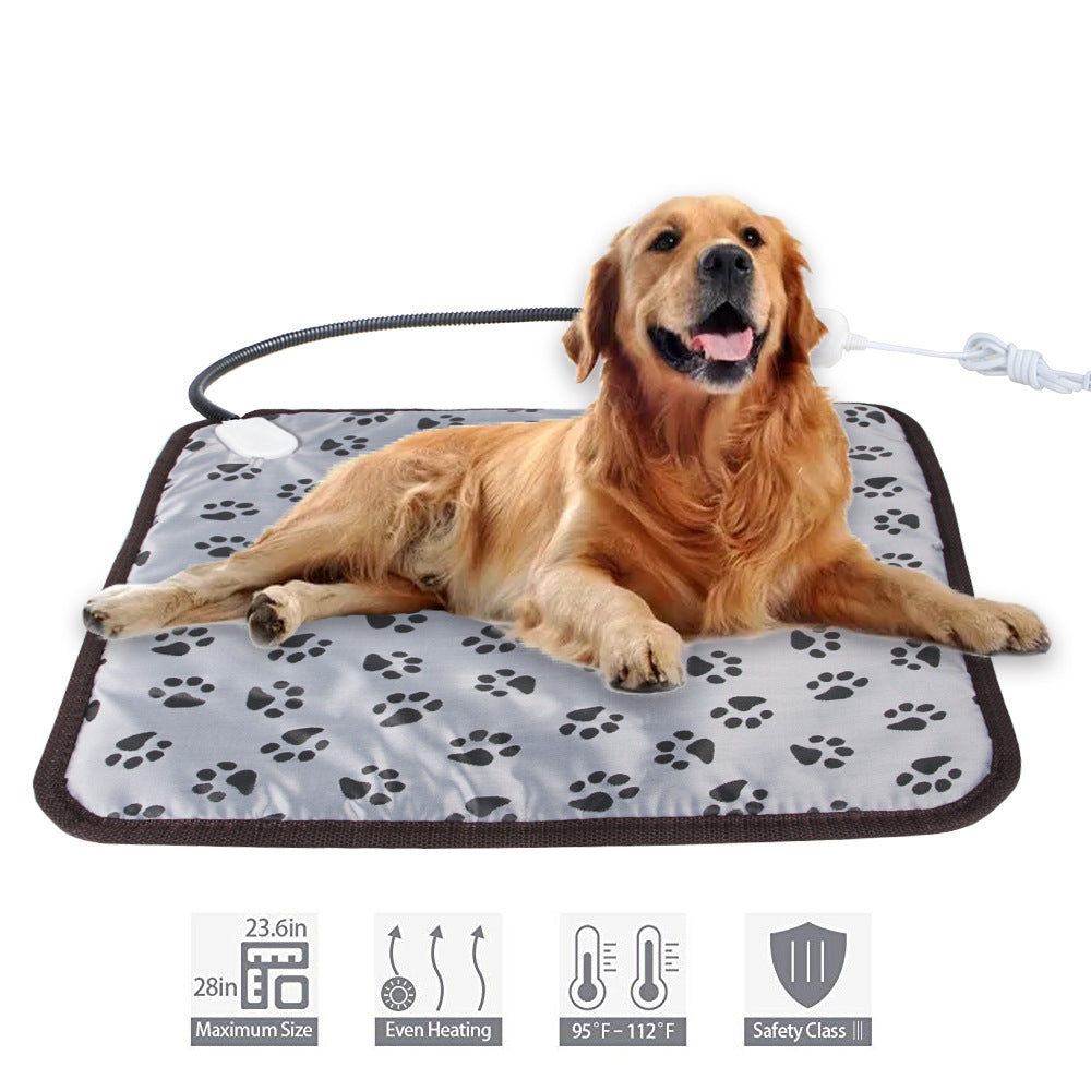 Coussin Chauffant Électrique pour Chien Chat - Tapis Chauffant Imperméable Hiver