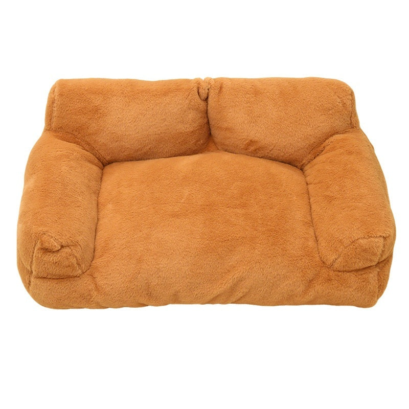 Grand Lit Sofa Peluche Lapin pour Animaux - Coussin Confortable Chien Chat