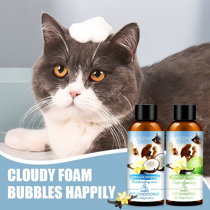 Ensemble Shampoing et Revitalisant pour Animaux - Soins Complets