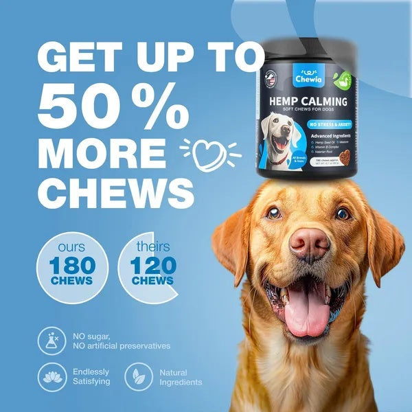 Gâteries Calmantes pour Chien Saveur Canard - Supplément Anti-Anxiété Toutes Races