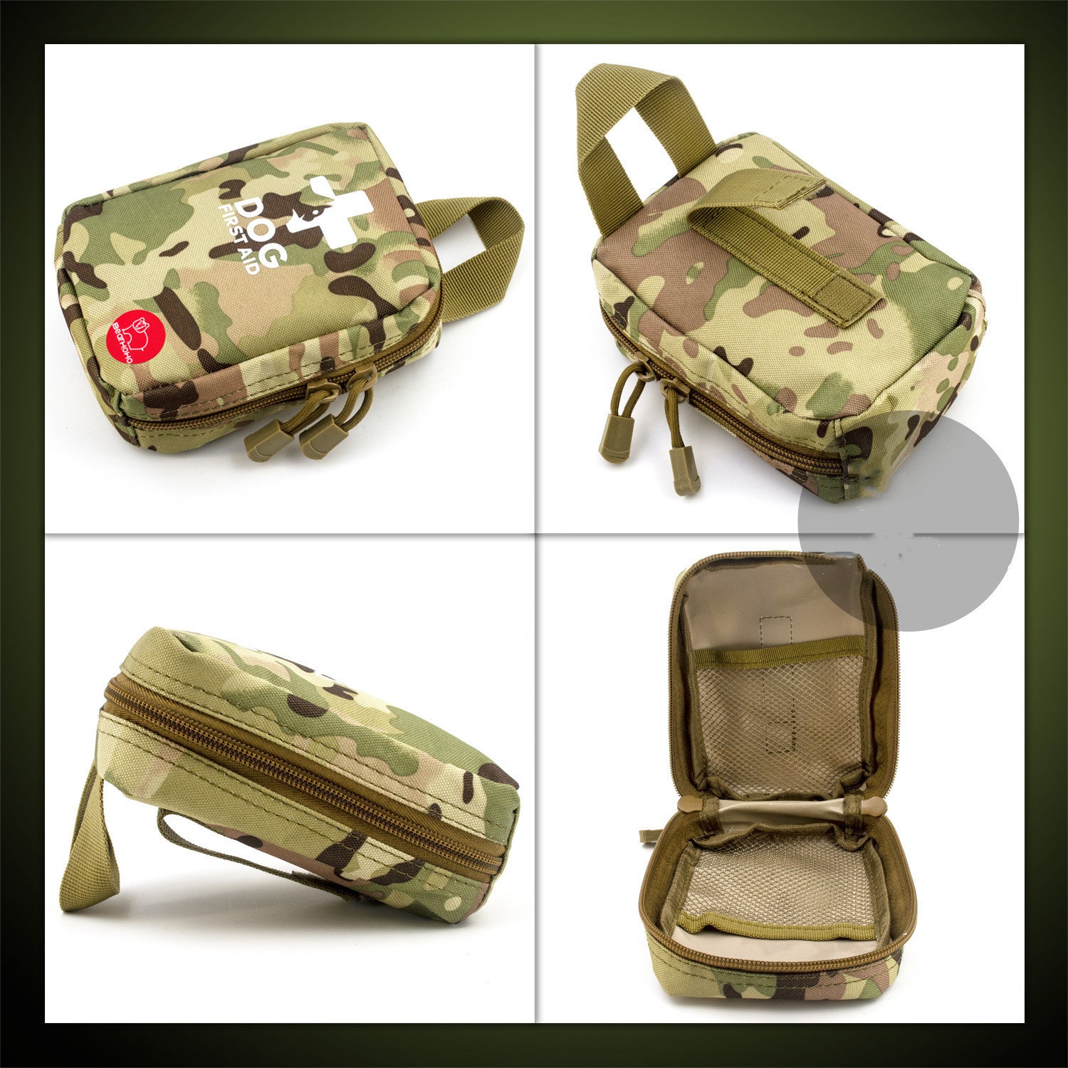 Trousse de Premiers Soins pour Chien - Camouflage Multifonctionnelle Extérieur