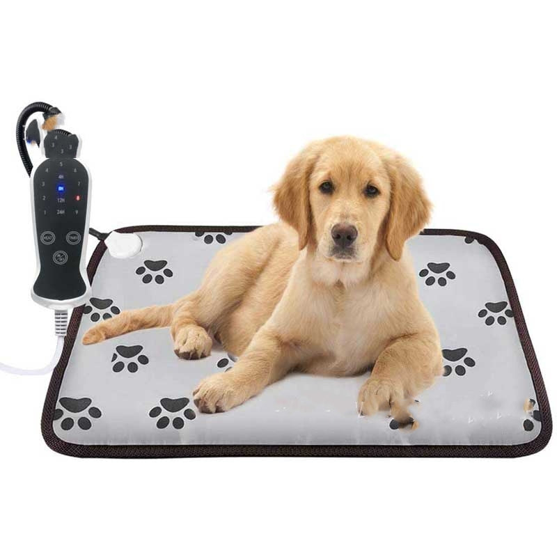 Coussin Chauffant Électrique pour Chien Chat - Tapis Chauffant Imperméable Hiver