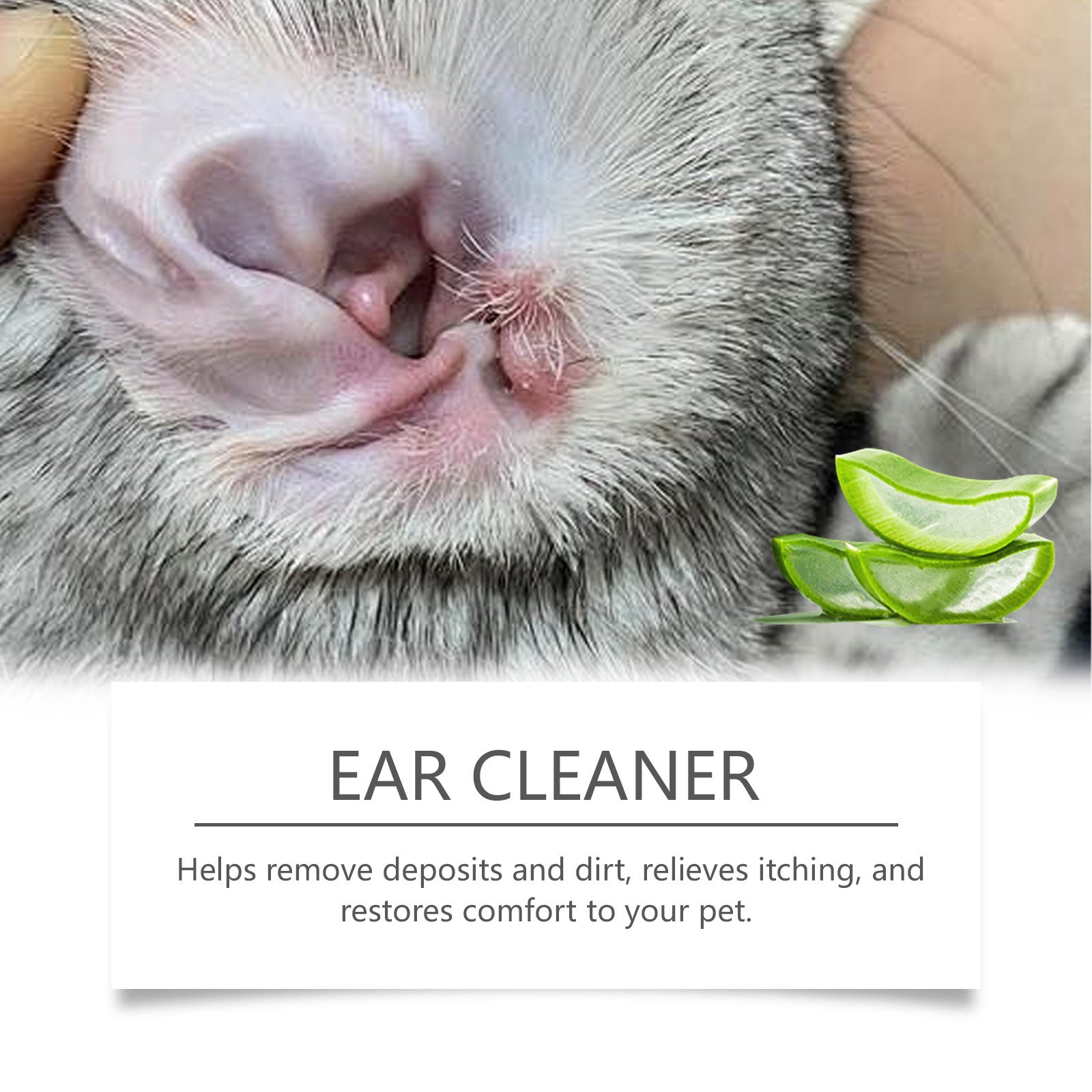Solution Nettoyante Oreilles Chien Chat - Décontaminante et Purifiante