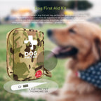 Trousse de Premiers Soins pour Chien - Camouflage Multifonctionnelle Extérieur