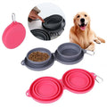 Gamelle double pliable en silicone pour chien et chat - idéale pour voyage