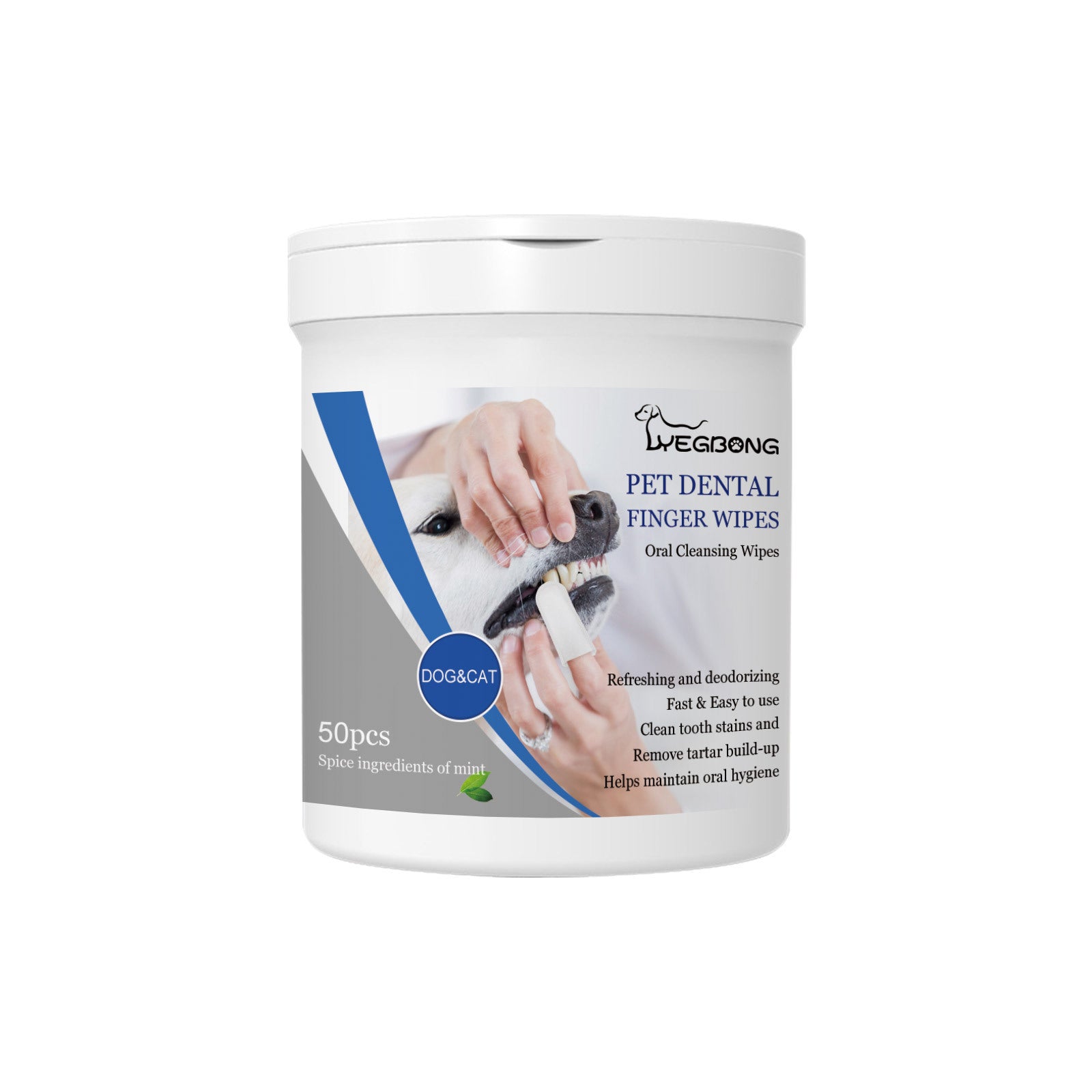 Lingettes Doigtier pour Dents Chien Chat - Hygiène Bucco-Dentaire