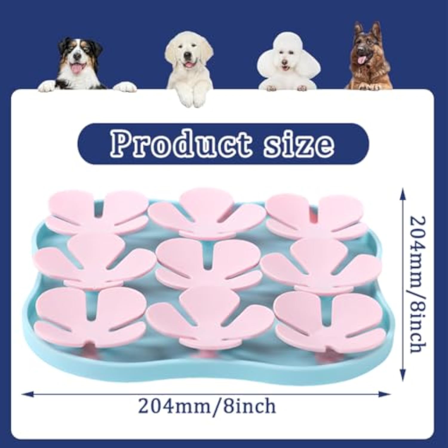 Gamelle Ralentisseur Silicone pour Chien - Tapis Léchage Anti-Anxiété avec Ventouse