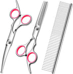 Ciseaux de Toilettage Professionnels pour Chien Chat - Kit Complet avec Peigne