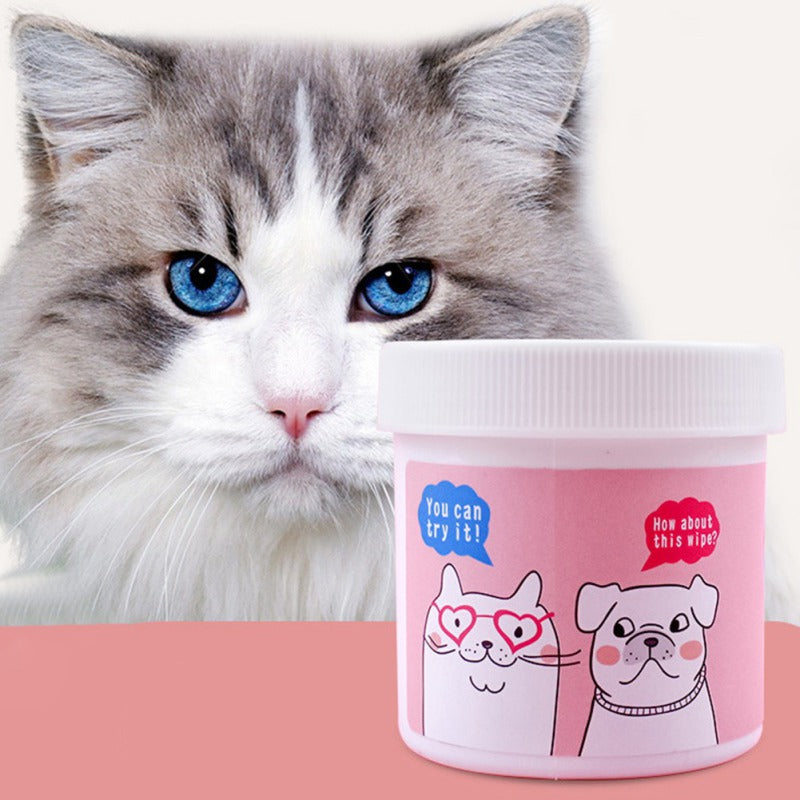 Lingettes Nettoyantes pour Yeux Chien Chat - Non-Tissées 120 Pièces