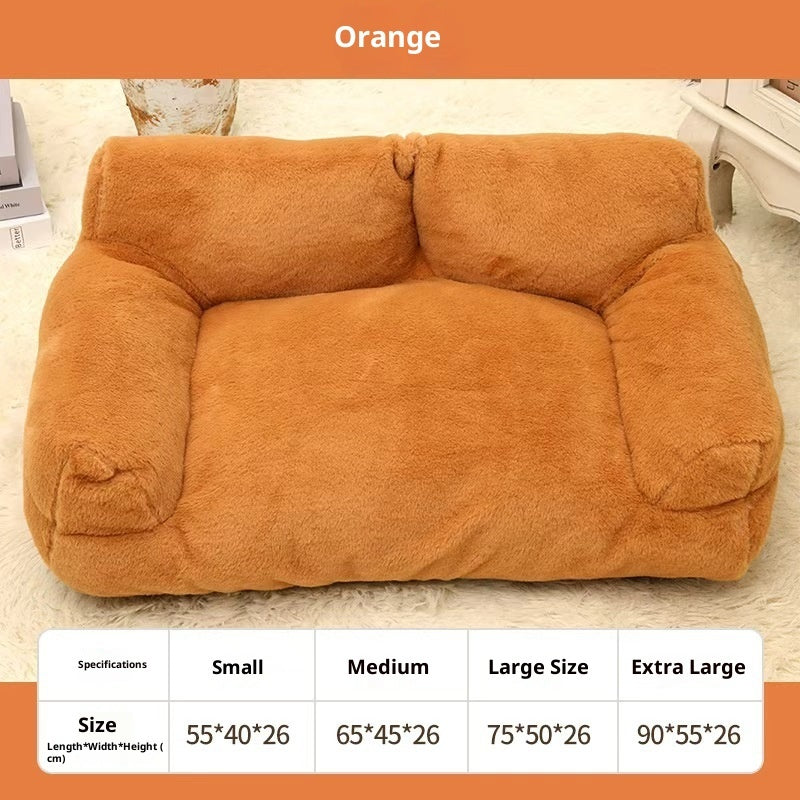 Grand Lit Sofa Peluche Lapin pour Animaux - Coussin Confortable Chien Chat