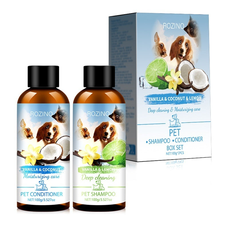 Ensemble Shampoing et Revitalisant pour Animaux - Soins Complets