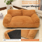 Grand Lit Sofa Peluche Lapin pour Animaux - Coussin Confortable Chien Chat