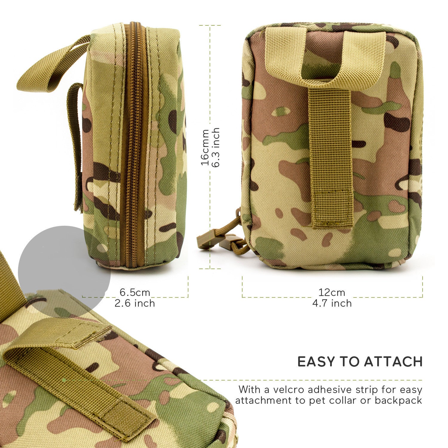 Trousse de Premiers Soins pour Chien - Camouflage Multifonctionnelle Extérieur