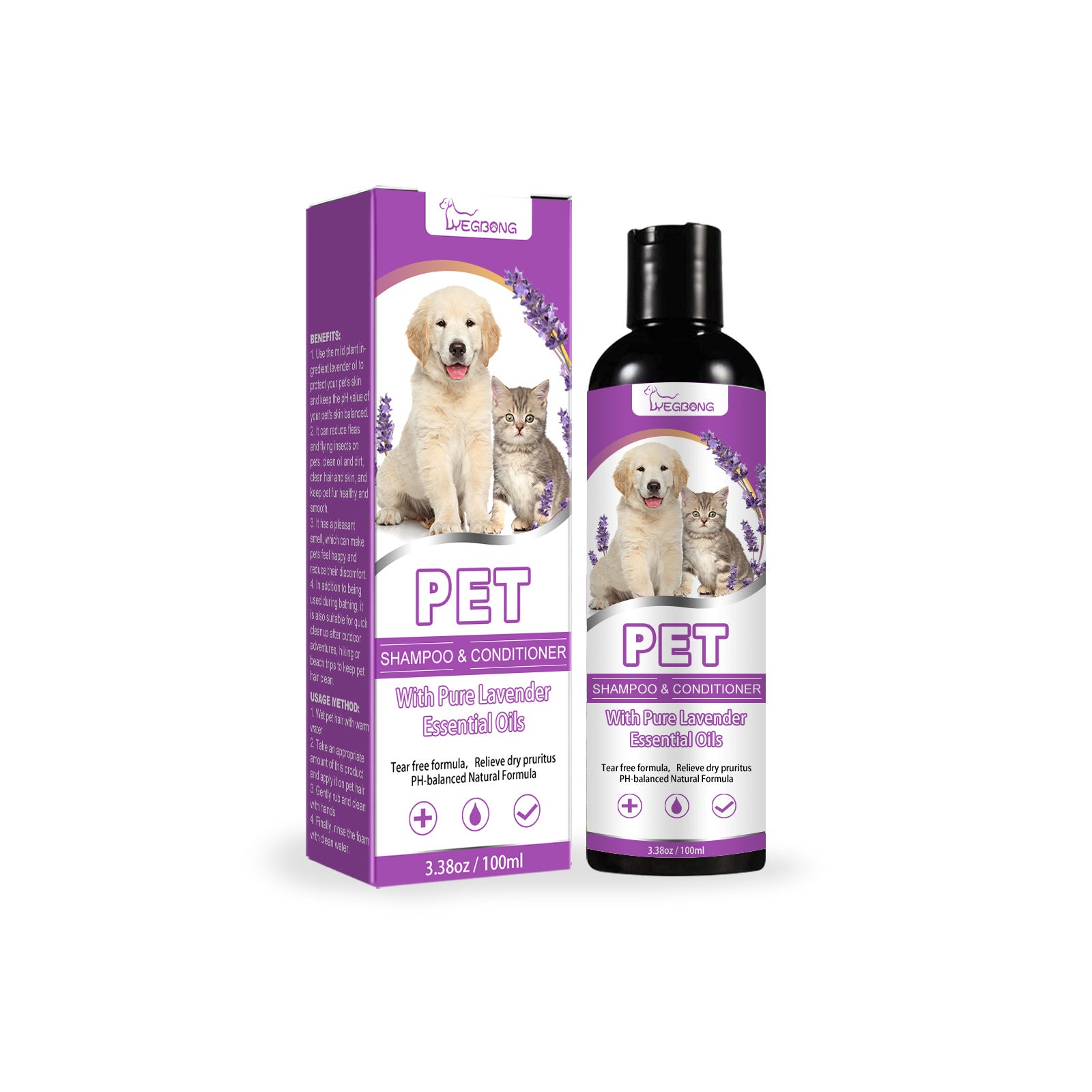 Shampoing pour Chien Anti-Démangeaisons - Pelage Doux Sans Nœuds