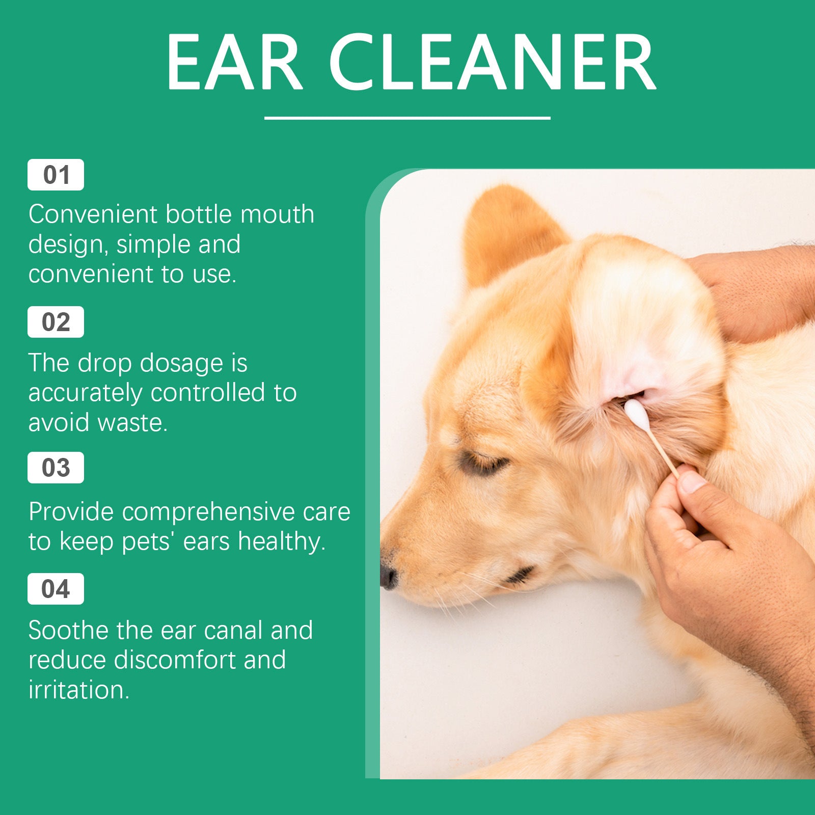 Solution Nettoyante Oreilles Chien Chat - Décontaminante et Purifiante